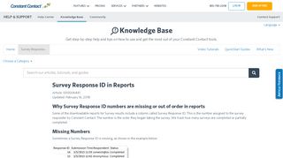 
                            6. Survey Response ID in Reports - Constant Contact ...