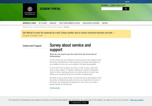 
                            7. Survey – Student Portal