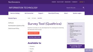 
                            13. Survey Tool (Qualtrics): Information Technology - Northwestern ...
