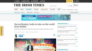 
                            6. SurveyMonkey looks to take on the world from Dublin - The Irish Times