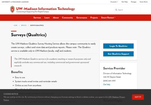 
                            8. Surveys (Qualtrics) - UW-Madison Information Technology