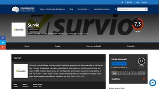 
                            13. Survio - Software de pesquisa on-line - Ferramentas Inteligentes