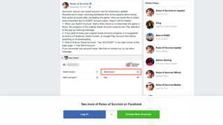 
                            2. Survivors, secure your guest account now... - Rules of Survival ...