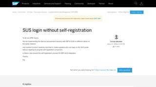 
                            5. SUS login without self-registration - archive SAP