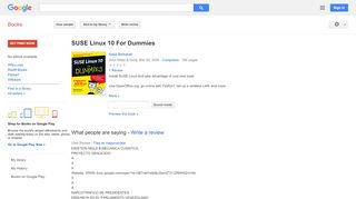 
                            10. SUSE Linux 10 For Dummies