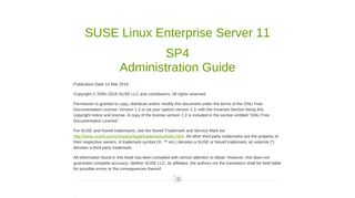 
                            7. SUSE Linux Enterprise Server 11 SP4: Administration Guide
