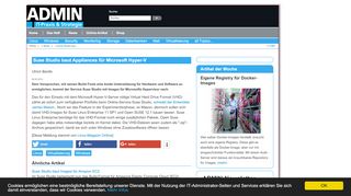 
                            9. Suse Studio baut Appliances für Microsoft Hyper-V » ADMIN-Magazin