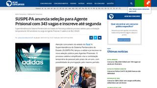 
                            7. SUSIPE-PA anuncia seleção para Agente Prisional com 343 vagas e ...