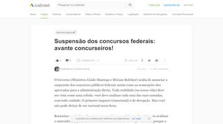 
                            9. Suspensão dos concursos federais: avante concurseiros!