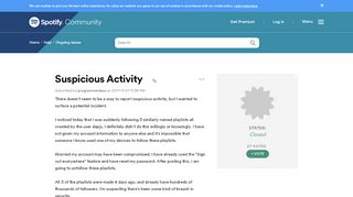 
                            6. Suspicious Activity - Page 2 - The Spotify Community