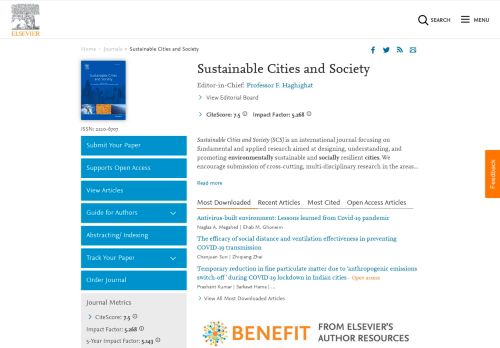
                            9. Sustainable Cities and Society - Journal - Elsevier