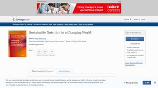 
                            13. Sustainable Nutrition in a Changing World - Springer Link