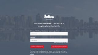 
                            1. Sutton Homebase Dashboard: Login