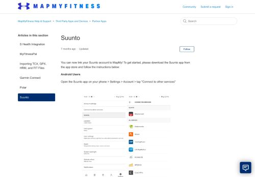 
                            8. Suunto Movescount – MapMyFitness Help & Support