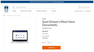 
                            13. Suze Orman's Must Have Documents - Hay House