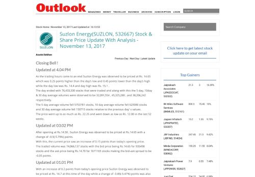 
                            9. Suzlon Energy - Outlook India