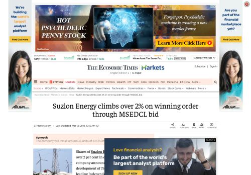 
                            11. Suzlon Energy Share Price: Suzlon Energy climbs over 2% on winning ...