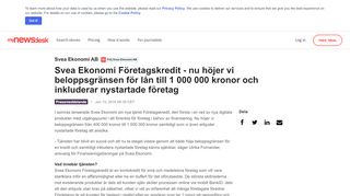 
                            13. Svea Ekonomi Företagskredit - nu höjer vi beloppsgränsen för lån ...