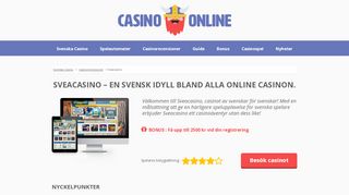 
                            3. Sveacasino Svea Casino ger dig 100% upp till 2500 kr i bonus!