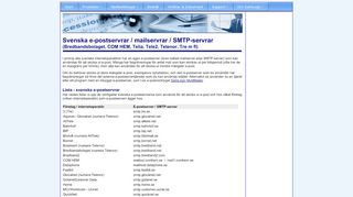 
                            9. Svenska e-postservrar / mailservrar / SMTP-servrar - SamLogic