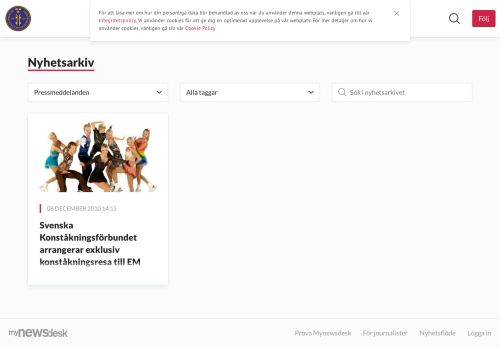 
                            9. Svenska Konståkningsförbundet scanworld - Pressmeddelanden