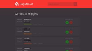 
                            7. sverdos.com passwords - BugMeNot
