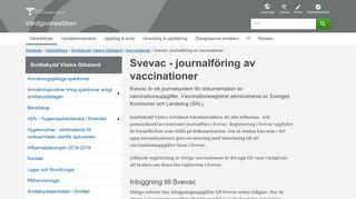 
                            4. Svevac- journalföring av vaccinationer - Vårdgivarwebben Västra ...