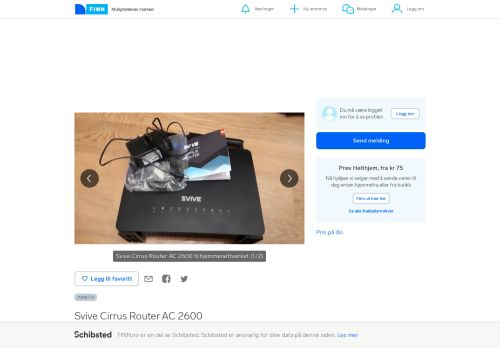 
                            11. Svive Cirrus Router AC 2600 | FINN.no