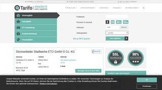 
                            7. SW ETO Strom: Stromtarife vom Stromanbieter Stadtwerke ETO ...