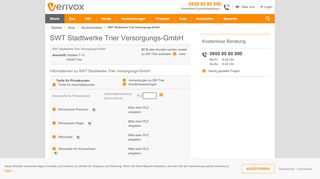 
                            6. SW Trier: Strompreise im Überblick - Verivox