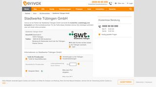 
                            7. Sw Tübingen: Strompreise im Überblick - Verivox