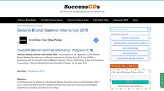 
                            10. Swachh Bharat Summer Internships 2018 - Entrance Exam