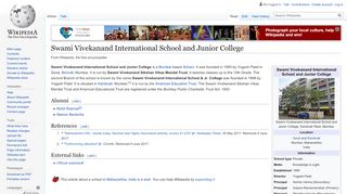 
                            10. Swami Vivekanand International School and Junior College - Wikipedia