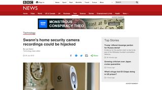 
                            12. Swann's home security camera recordings could be hijacked - BBC.com