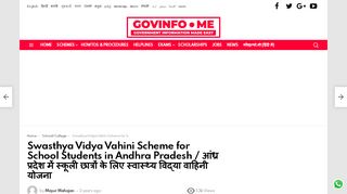 
                            6. Swasthya Vidya Vahini Scheme for School Students in ... - GovInfo.me