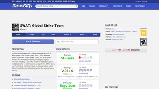 
                            11. SWAT: Global Strike Team for Xbox - GameFAQs