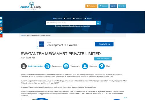 
                            5. Swatantra Megamart Private Limited - Zauba Corp