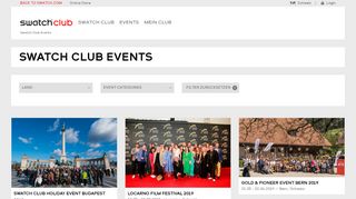 
                            10. Swatch Club Events - Page 1 - Swatch® Schweiz