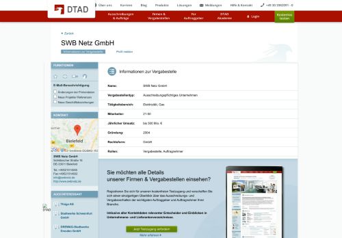
                            6. SWB Netz GmbH - Deutscher Auftragsdienst