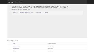 
                            8. SWC-5100 WIMAX CPE User Manual SEOWON INTECH CO., LTD.