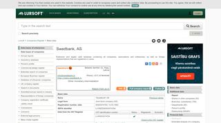 
                            9. Swedbank, AS, 40003074764 - company data