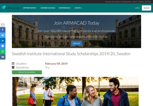 
                            5. Swedish Institute International Study Scholarships 2019/20, Sweden ...