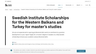 
                            13. Swedish Institute Scholarships for the Western Balkans and Turkey | SI