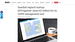 
                            10. Swedish regtech startup DPOrganizer raises €3 million for its GDPR ...