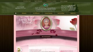 
                            10. Swee Wong Login - Edmonton, Alberta | Park Memorial Ltd.