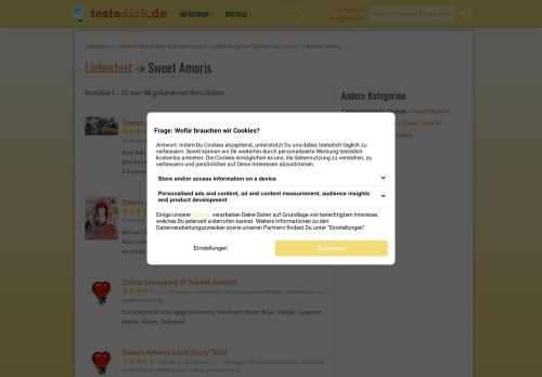 
                            8. Sweet Amoris - Teste-dich