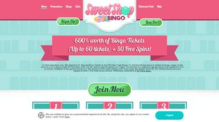 
                            11. Sweet Shop Bingo: Home Page