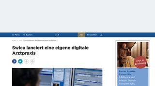 
                            10. Swica lanciert eine eigene digitale Arztpraxis - Handelszeitung