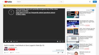 
                            8. Swift 3: Audible - UserDefaults to Save Logged In State (Ep 10 ...