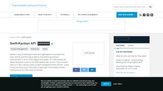
                            10. Swift-Kanban API | ProgrammableWeb